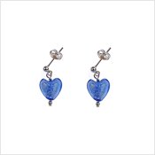 51295 Sapphire Heart Stud Earring