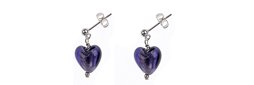 51296 Purple Heart Stud Earring